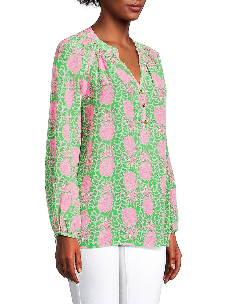 Printed Silk Blouse