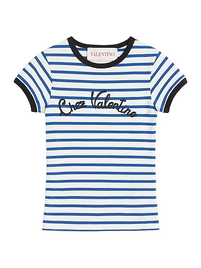 Striped Jersey Cotton T-Shirt