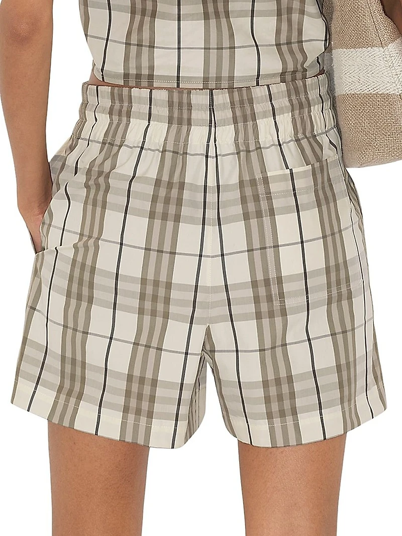 Check Cotton Shorts