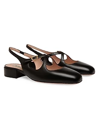 Blariska 30MM Leather Slingback Pumps