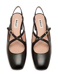 Blariska 30MM Leather Slingback Pumps