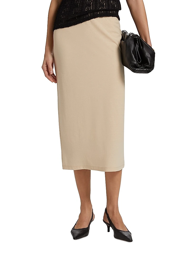 Cotton Midi-Skirt