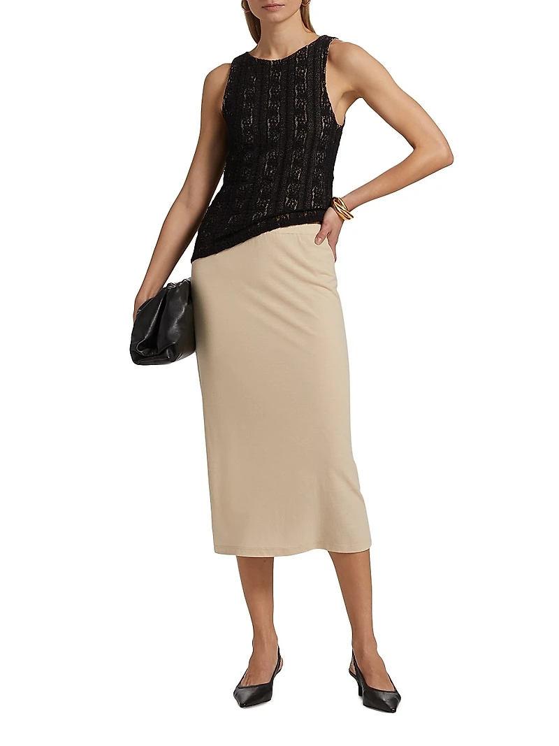 Cotton Midi-Skirt