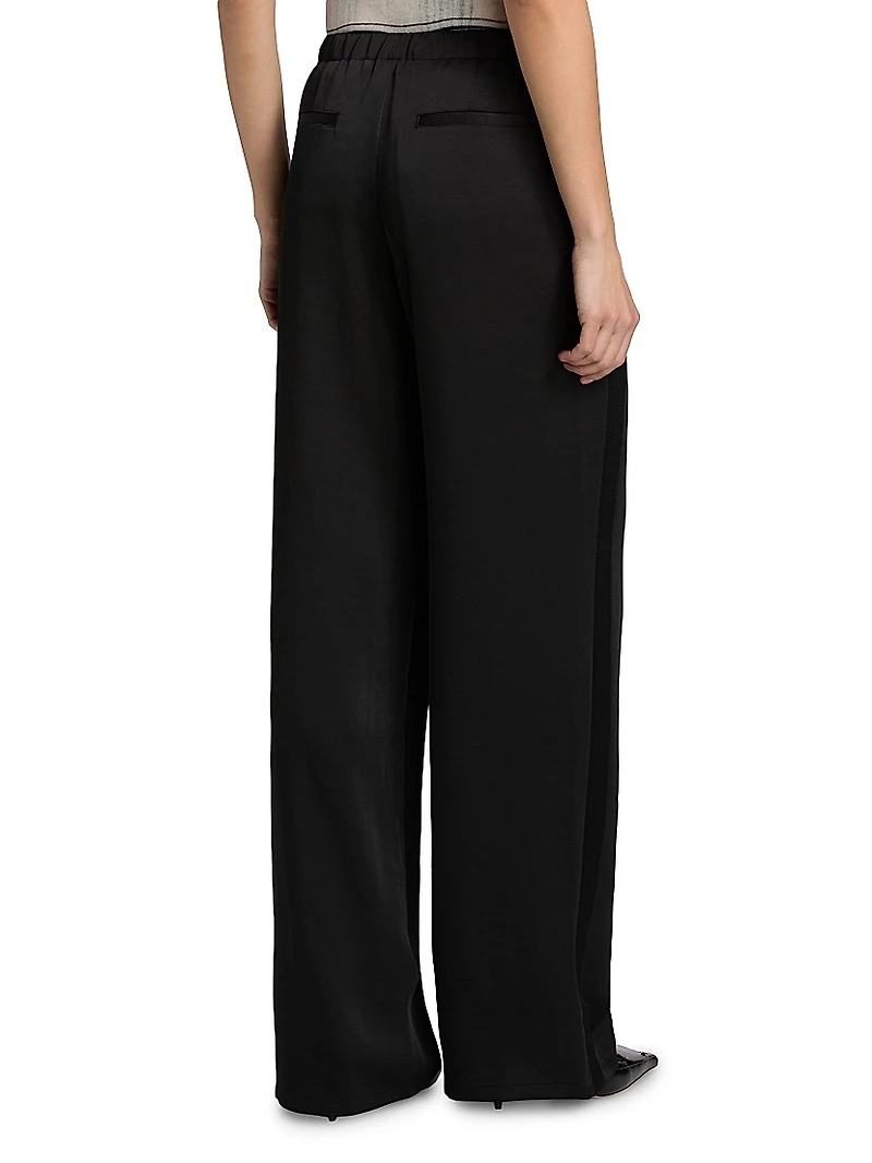 Tuxedo Stripe Mid-Rise Trousers