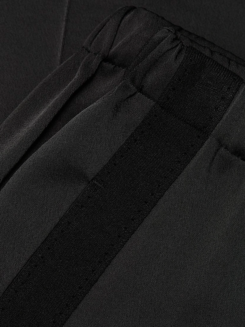 Tuxedo Stripe Mid-Rise Trousers