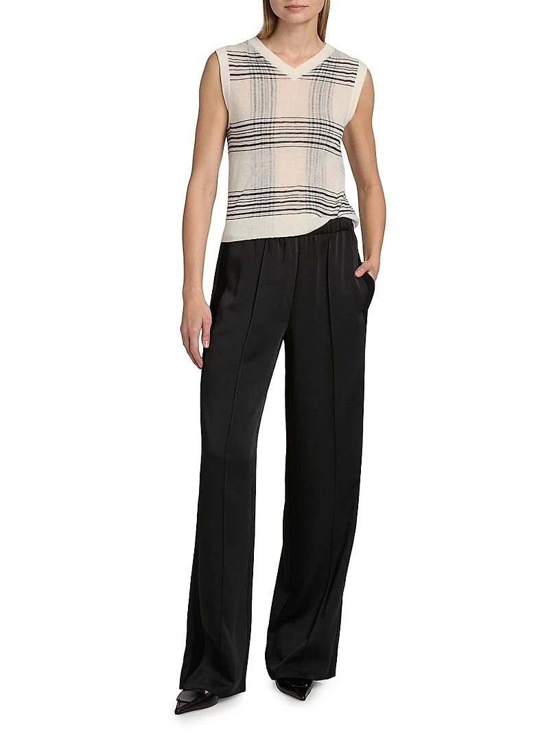 Tuxedo Stripe Mid-Rise Trousers