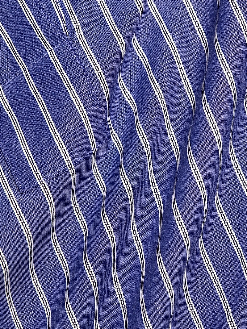 Relaxed Striped Cotton Long-Sleeve Shirt