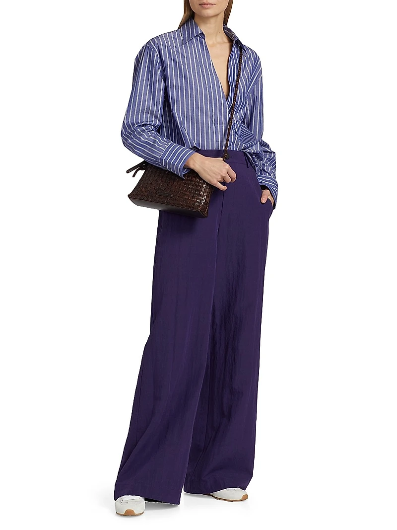 Relaxed Striped Cotton Long-Sleeve Shirt