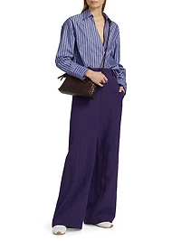Relaxed Striped Cotton Long-Sleeve Shirt