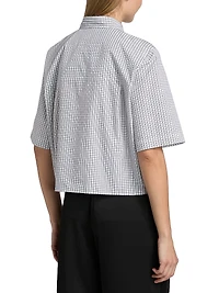 Cropped Check Cotton Shirt