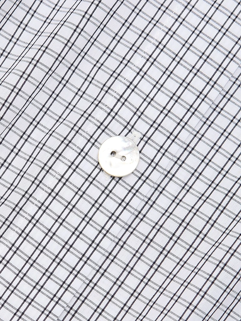 Cropped Check Cotton Shirt