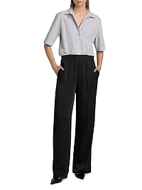 Cropped Check Cotton Shirt