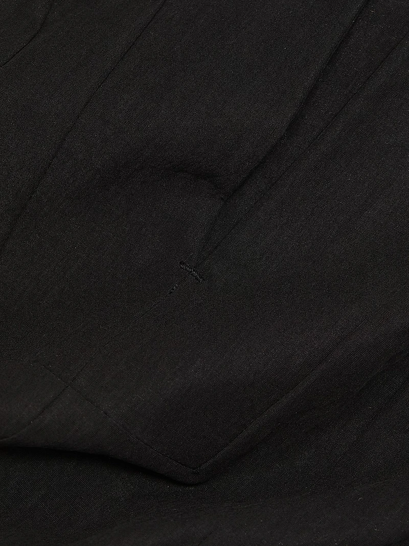 Short-Sleeve A-Line Mini-Shirtdress