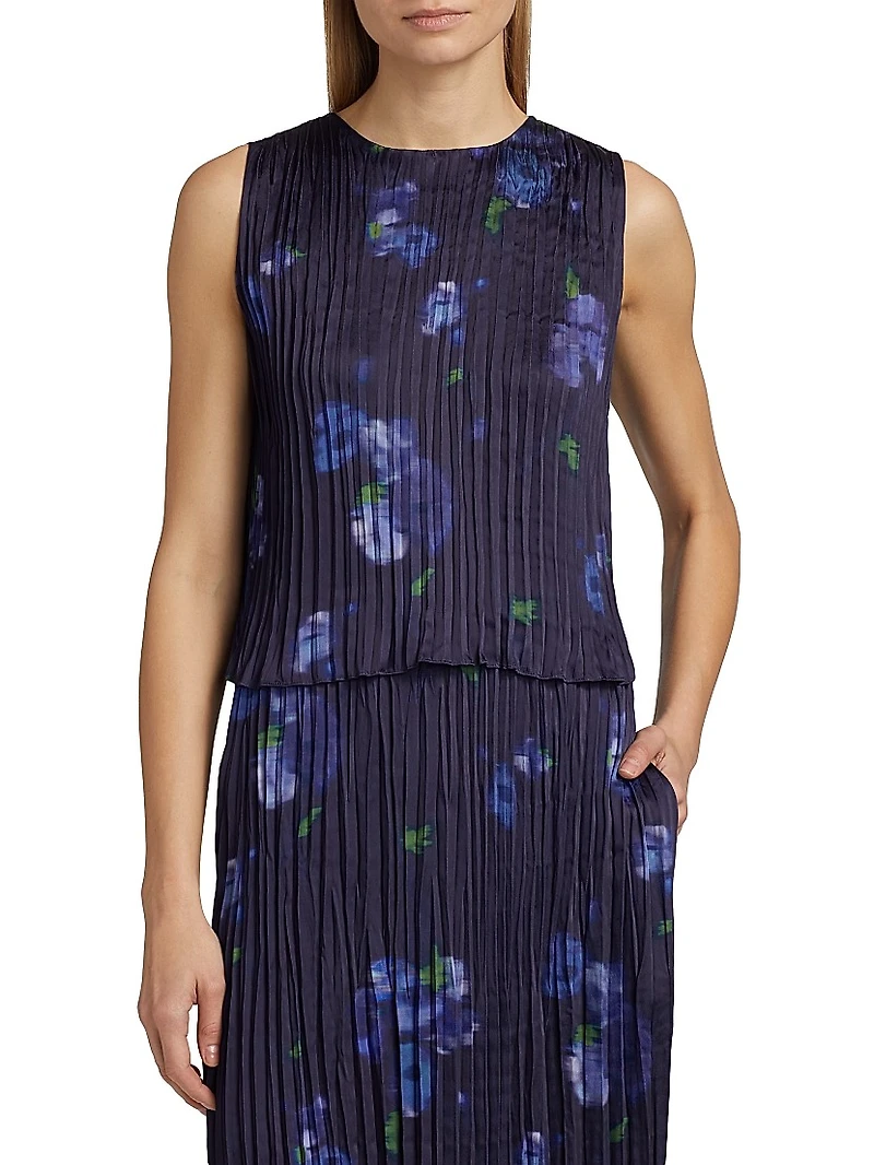 Poppy Blur Crushed Shell Top