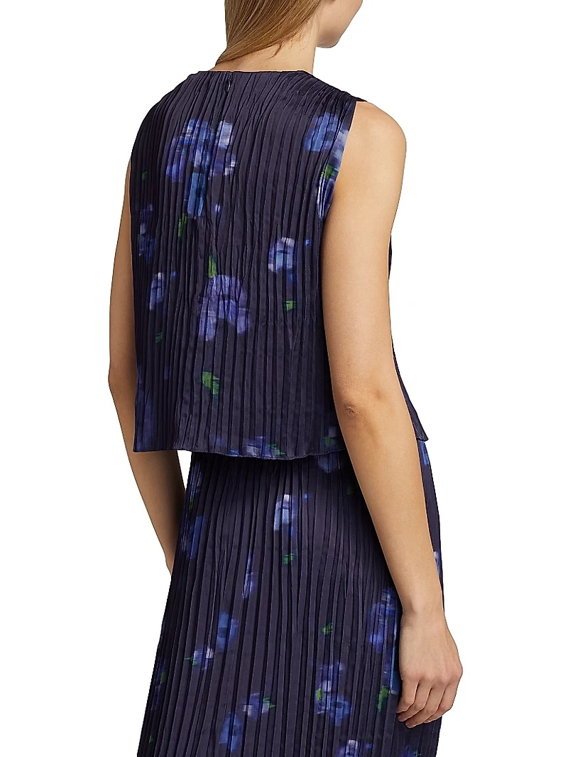 Poppy Blur Crushed Shell Top