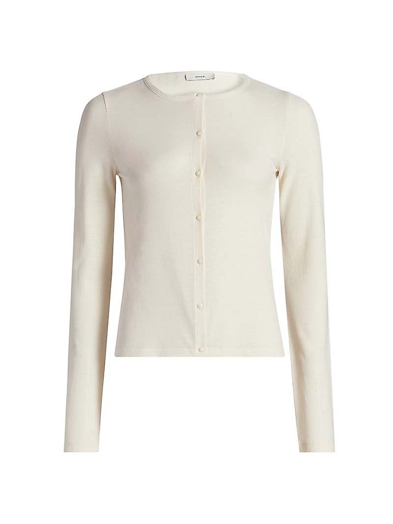 Cotton Long-Sleeve Cardigan