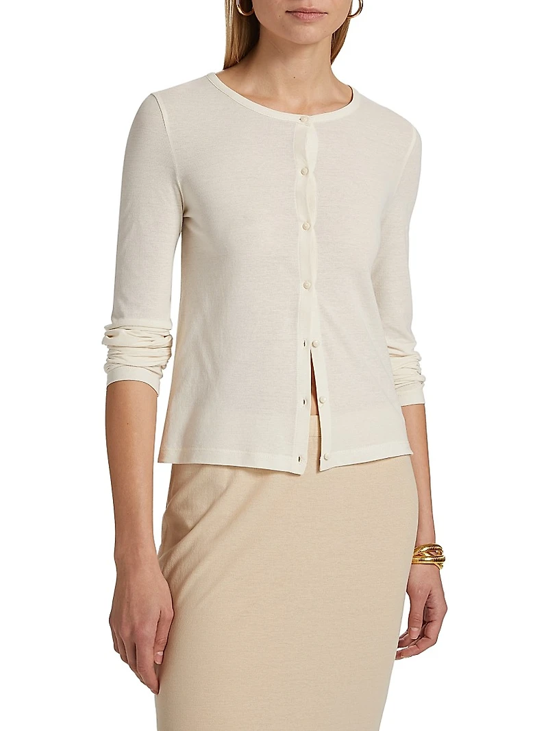 Cotton Long-Sleeve Cardigan