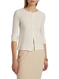 Cotton Long-Sleeve Cardigan