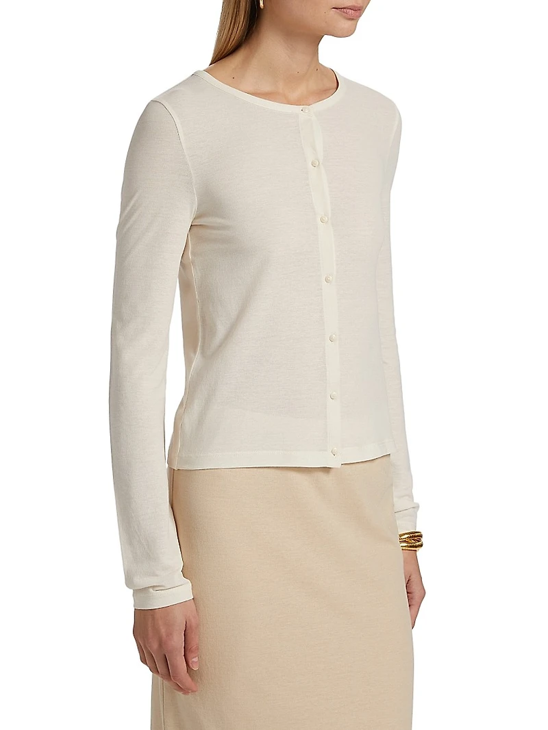 Cotton Long-Sleeve Cardigan