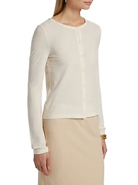 Cotton Long-Sleeve Cardigan