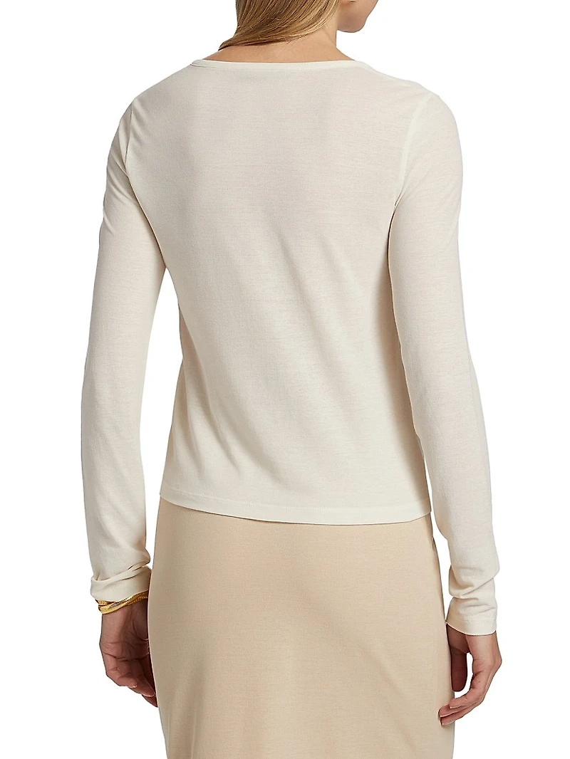 Cotton Long-Sleeve Cardigan