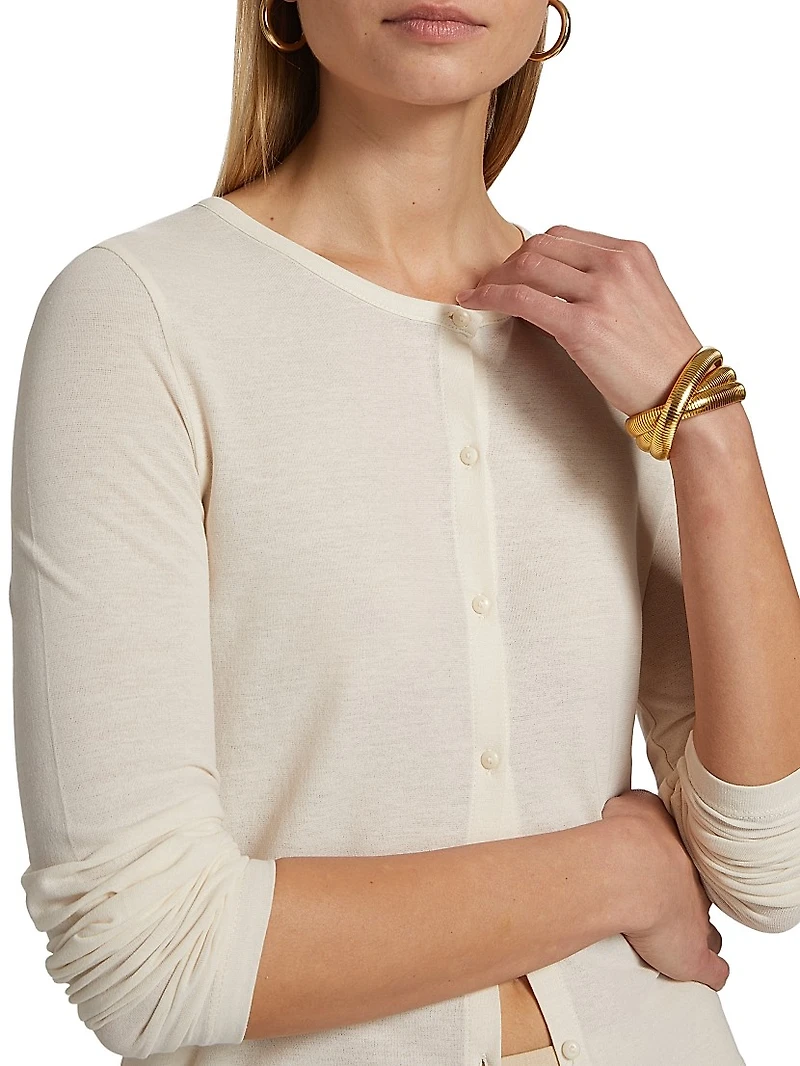 Cotton Long-Sleeve Cardigan