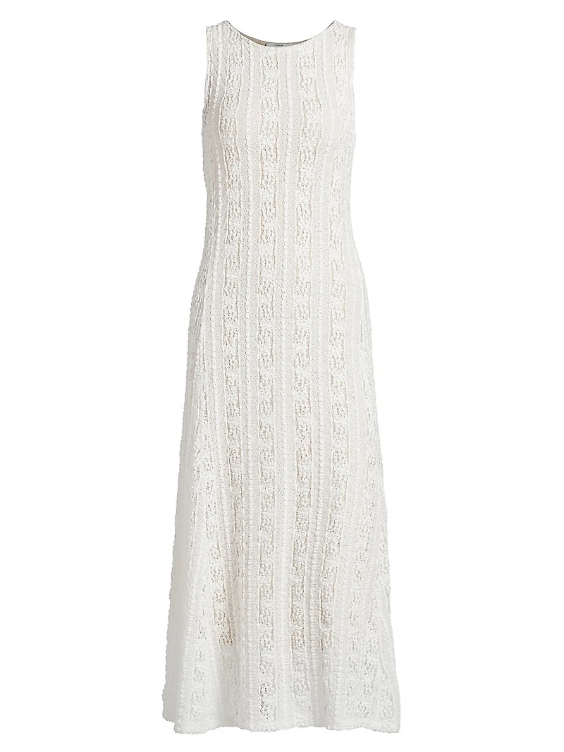 Lace Sleeveless Midi-Dress