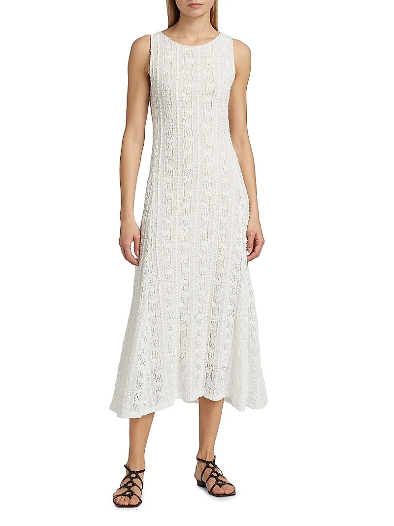Lace Sleeveless Midi-Dress