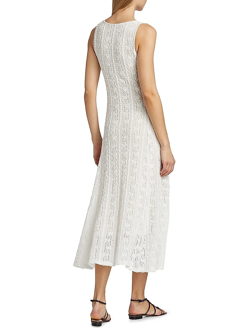 Lace Sleeveless Midi-Dress