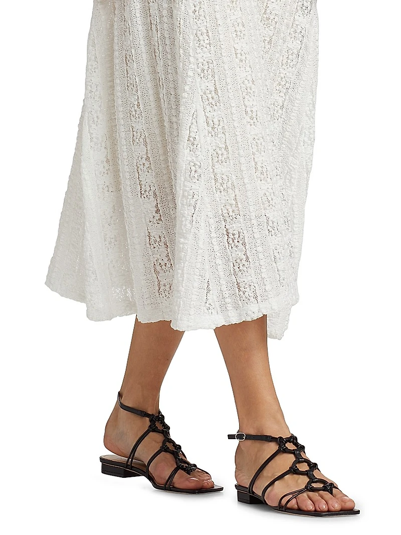 Lace Sleeveless Midi-Dress
