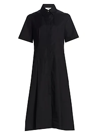 Cotton A-line Midi Shirtdress