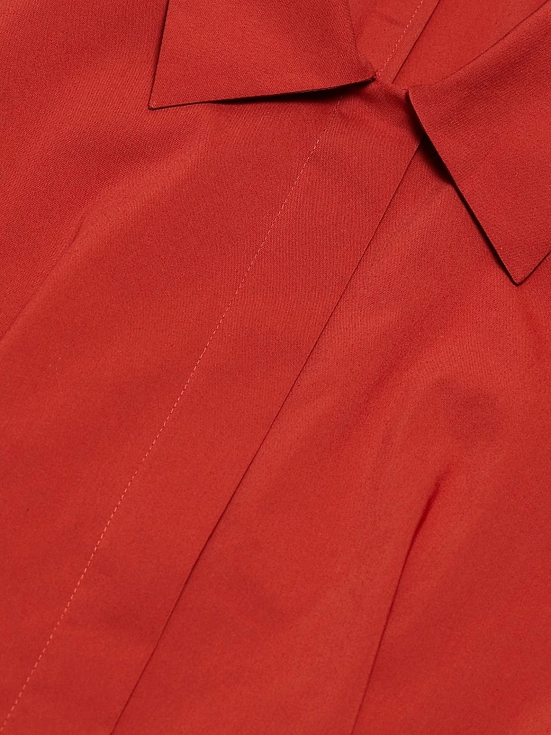 Cotton A-line Midi Shirtdress