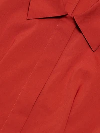 Cotton A-line Midi Shirtdress