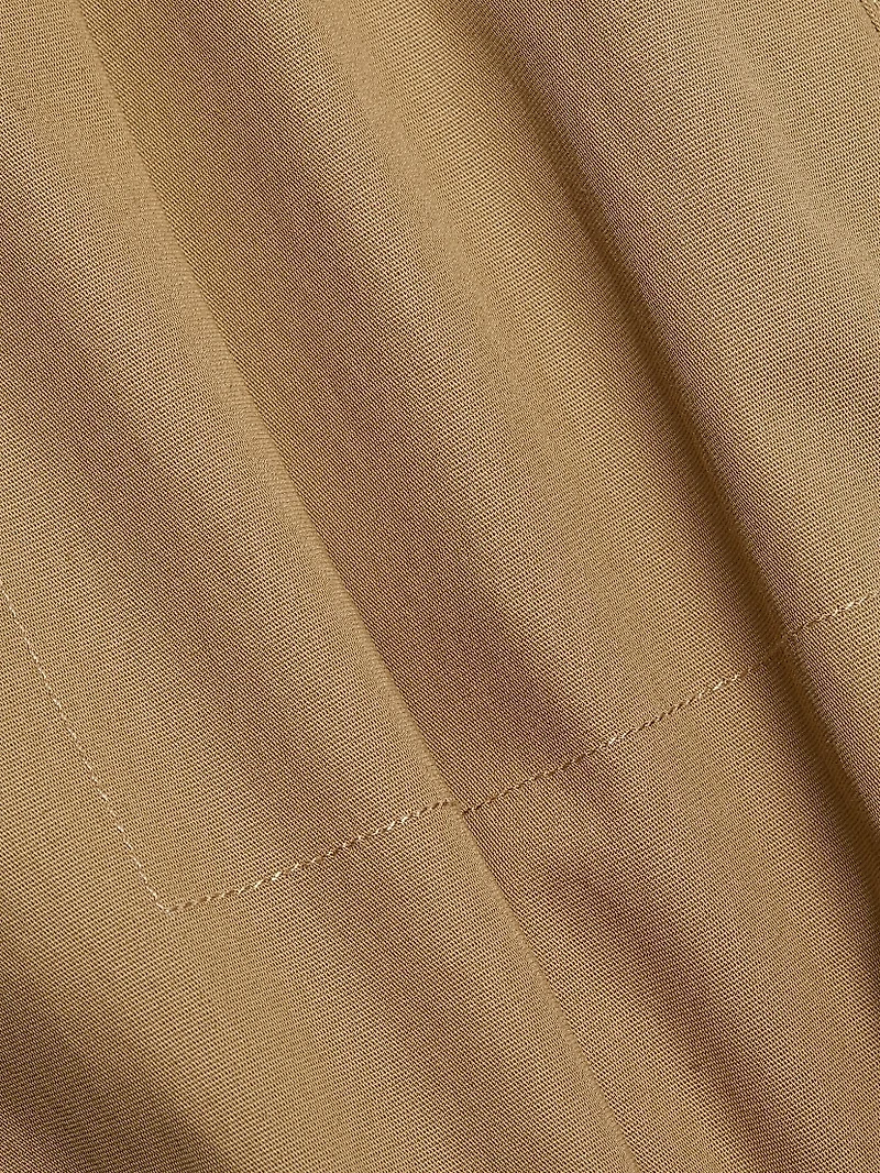 Pleated-Front Mid-Rise Wide-Leg Trousers