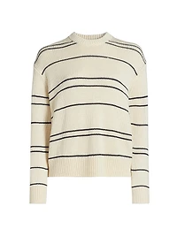 Variegated Striped Crewneck Sweater