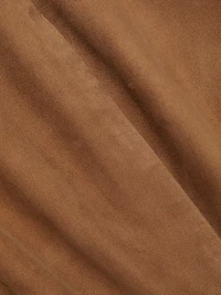 Suede Collarless Jacket