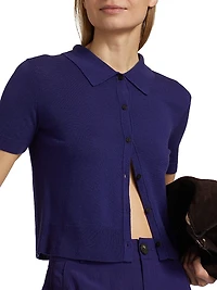 Boxy Button-Front Shirt