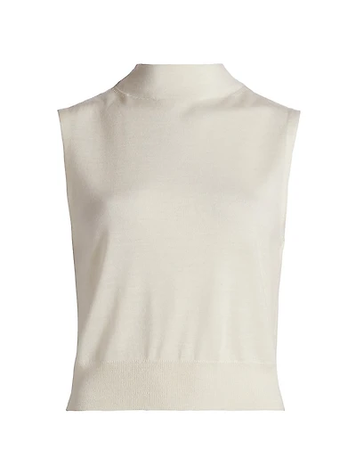 Mock Turtleneck Sleeveless Sweater