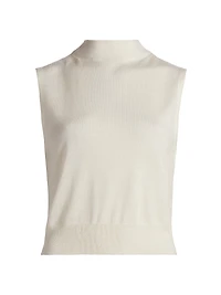 Mock Turtleneck Sleeveless Sweater