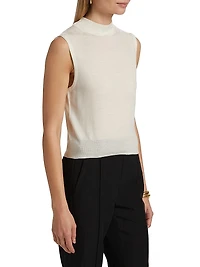 Mock Turtleneck Sleeveless Sweater