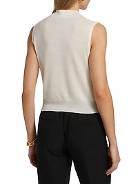 Mock Turtleneck Sleeveless Sweater