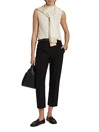 Mock Turtleneck Sleeveless Sweater