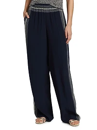 Striped Wide-Leg Pants