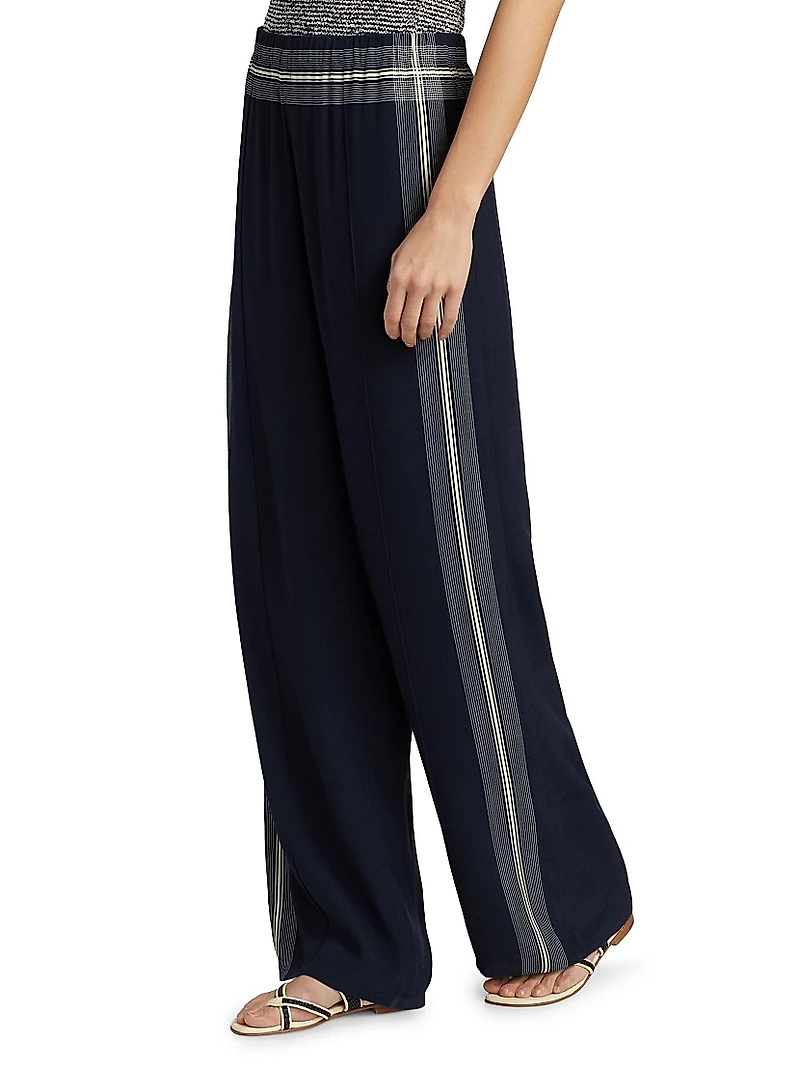 Striped Wide-Leg Pants
