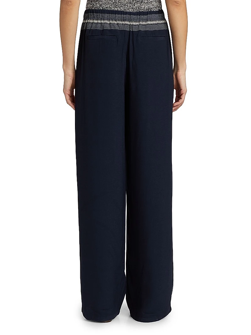 Striped Wide-Leg Pants