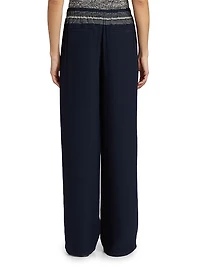 Striped Wide-Leg Pants