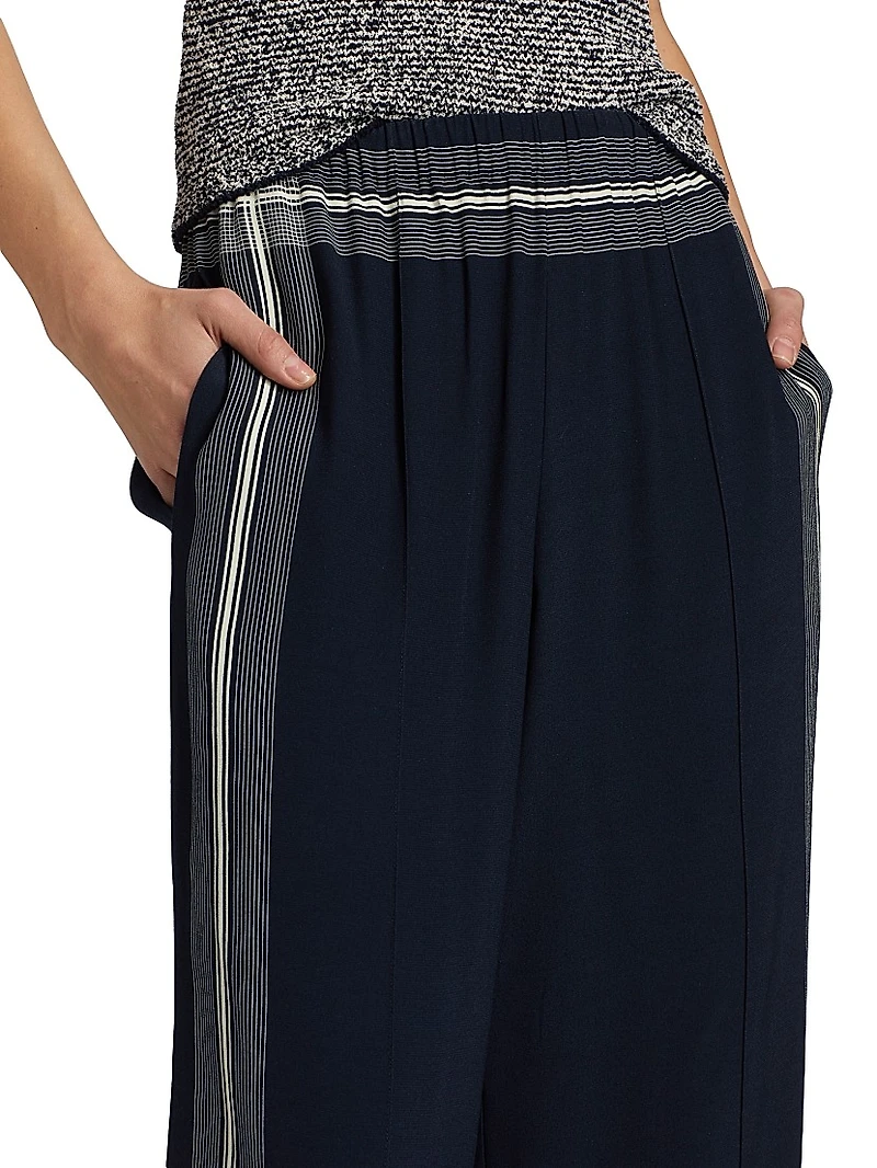 Striped Wide-Leg Pants