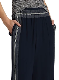Striped Wide-Leg Pants