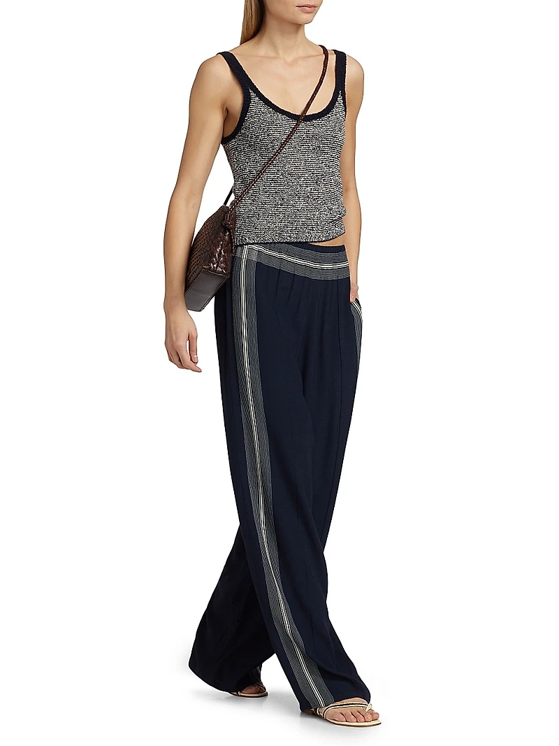 Striped Wide-Leg Pants