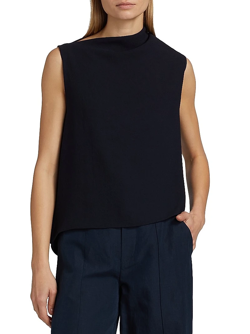 Draped Asymmetric A-Line Top